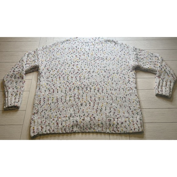 Seven 7 Women's Popcorn Rainbow Confetti Knit Long Sleeve Crewneck Sweater. Sz L - Picture 8 of 10